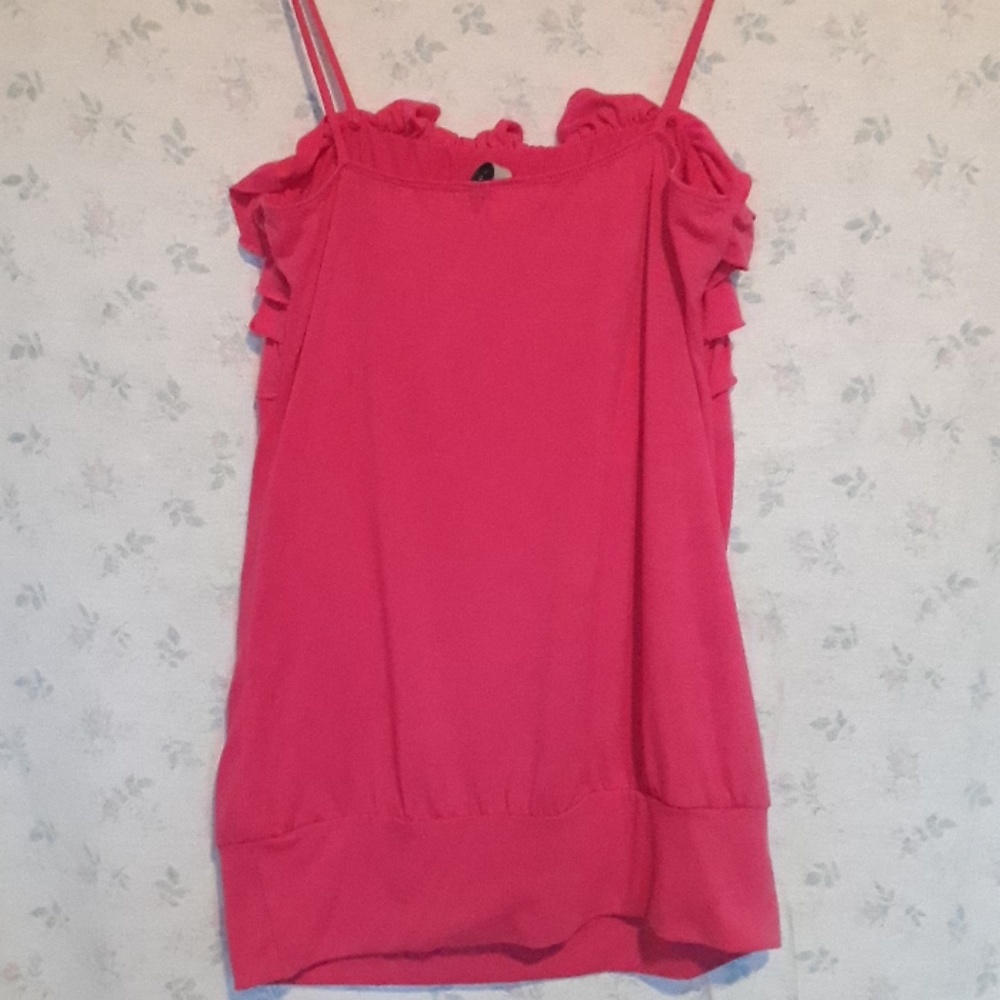 NWOT Pink Ruffles Top - Picture 2 of 3